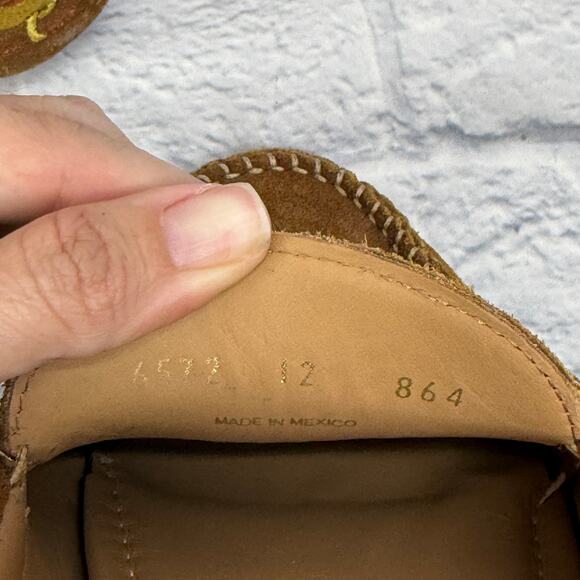 Kevin's Mens Slip On Loafers Driving Shoes Size 12 Suede Leather Dog Embroidered - Picture 7 of 8
